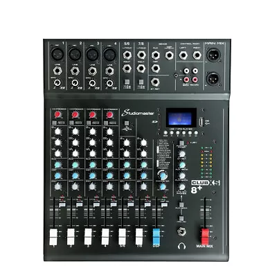 Studiomaster CLUB XS8+ 8 Channel PA Mixing Console With Bluetooth And DSP • £229