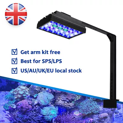 PopBloom Reef Aquarium Lighting LED 60W Full Spectrum For Marine Coral Reef Lamp • £83.99