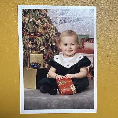 Christmas Little Child Named Carter Lehman VINTAGE PHOTO Presents Portrait Tree • $9.60