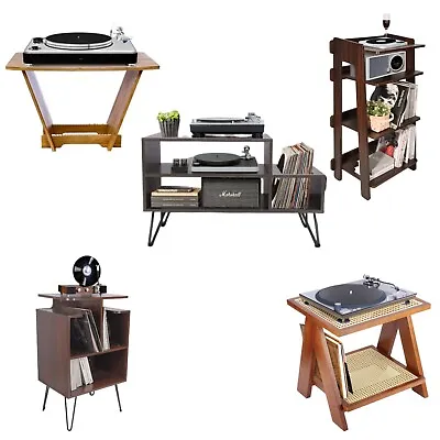 $70 • Buy Modern Record Player Stand With Record Storage For Living Room Bedroom Office