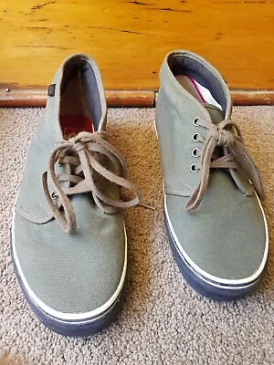 VANS Khaki Chukka Mids Mens Canvas   Sneaker Shoe Size 10 US EUC • $40