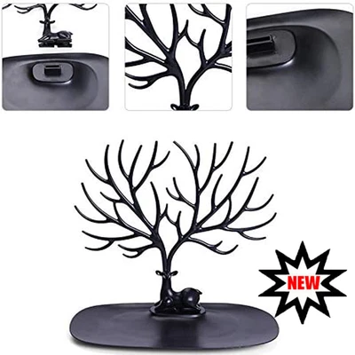 £7.89 • Buy Necklace Earring Ring Deer Tree Stand Holder Show Rack Jewelry Display Organizer
