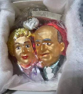 Rare 1998 Christopher  Radko I Love Lucy “With Love Ethel And Fred” Ornament • $99