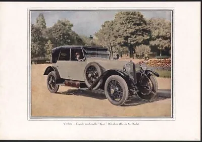 1922 Voisin Torpedo Sport Car Auto Memorabilia Cylinder Engine Motor Print 21392 • $24.95