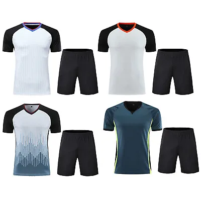 Mens Womens T-shirt Muscle Uniform Volleyball Outfit Fitness Sets Drawstring • $21.07