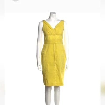 $65 • Buy Zac Posen- Silk Midi Y2K Dress- Size 6