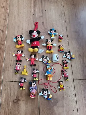 Vintage Disney Mickey Mouse Figure Bundle Minnie Pluto Donald Duck • £10.50