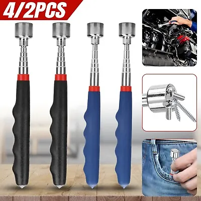 2/4x 20lb Telescoping Magnetic Pickup Rod Stick Magnet Extension Tool 7in-30in • $13.48