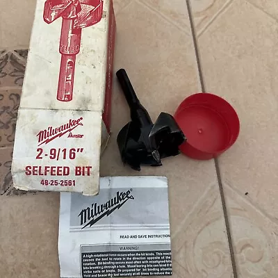 Milwaukee 2-9/16  Selfeed Bit 48-25-2561 Wood Drill • $15