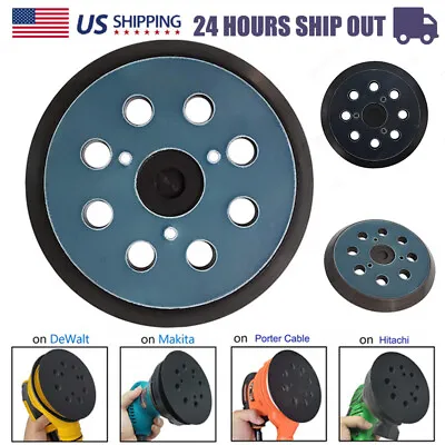 5  8-Hole Hook&Loop Orbital Sander Pads For Dewalt Makita Porter Cable 151281-08 • $8.59