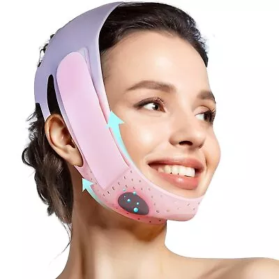 V Line Face Tape Face StrapSoft Silicone Chin Strap Women And Men (23-27 Pink) • $19.99