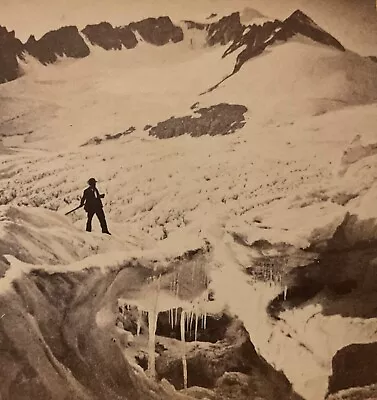 StereoView Photo Card - Rhone Glacier In Switzerland - Unknown Publisher • $20