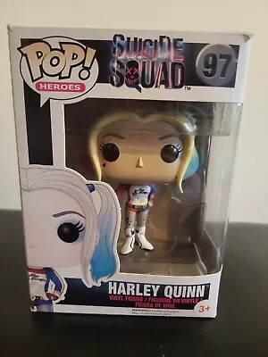 Funko Pop Heroes Suicide Squad Harley Quinn Vinyl Figure #97 Brand New • £7.99