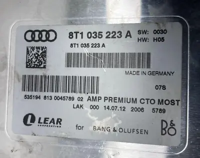 $132.99 • Buy 2013 Audi A4 Sedan Oem Radio Amp Audio Amplifier Lear Id 8t1035223a 13 14 15 16