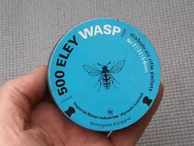 Vintage 500 Eley Wasp Air Rifle Pellet Tin Birmingham England - Empty. • £20