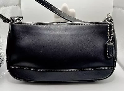 Coach Vintage Y2K Hampton 7785 Black Leather Handbag Purse Clutch • $39.99