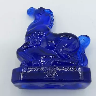 Vintage Cobalt Blue Boyd Art Glass Horse Figirine • $22