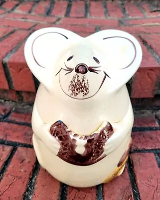 N.S. Gustin Mouse Cookie Jar ~ 1970's Vintage / Retro / MCM ~ Pottery ~ LG 10  • $28