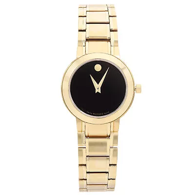 Movado Stiri 28mm Stainless Steel Black Dial Quartz Ladies Watch 0606942 • $333.29