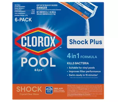 Clorox Pool&Spa Shock Plus Pool Shock For Swimming Pools 6pk • $24.99