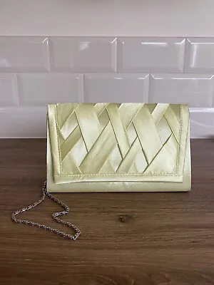 Brand New Lime Green Ladies Handbag Wedding Occasion With Silver Strap • £15