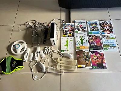 Nintendo Wii Console RVL-001 & 10 Games Bundle • $61