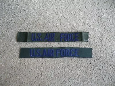 Two Vintage US Air Force Uniform Name Tape Sew-on Patches • $4