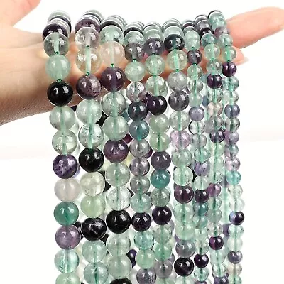 Natural Gorgeous Green Fluorite Loose Beads For Jewelry Making Handmade • $4.36