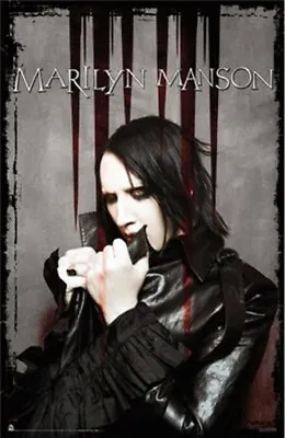 Marilyn Manson Poster - Bloody Pose - Rare New 24x36 • $15.18