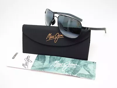 Maui Jim Guardrails 58mm Gloss Black W/ Grey Polarized Lens Men's Aviator... • $154