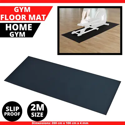 $73.99 • Buy 2m Gym Rubber Floor Mat Reduce Treadmill Vibration And Noise