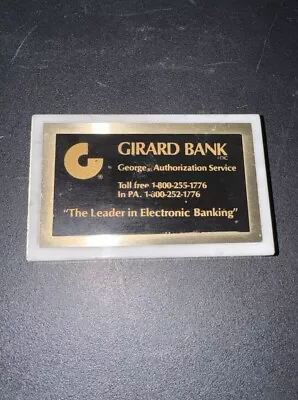 Vintage Marble Paperweight Girard Bank Savings Bank 4x2.5x.1/2 • $15.99