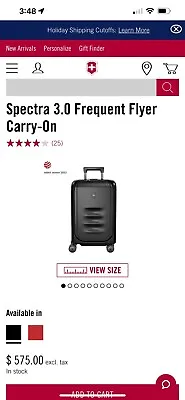 Spectra 3.0 Frequent Flyer 22” Carry-On Suitcase • $400