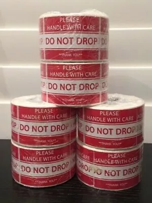 (6-Rolls 500 Labels) 3000 2x3  Sticker **Please Handle With Care--DO NOT DROP** • $24.99