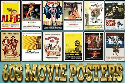 Classic 60's Movie Posters 60s Film Posters High Quality Part 1 • £15.99