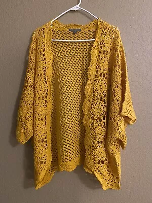 $15 • Buy Jessica London Sweater Mustard Yellow Knitted 22/24