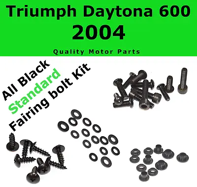 $35.99 • Buy Stainless Black Fairing Bolt Kit Body Screws For Triumph Daytona 600 2004