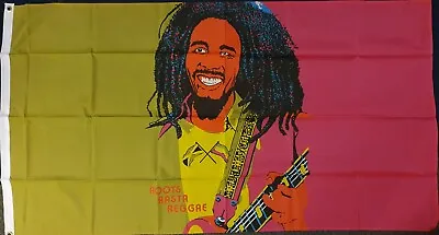 BOB MARLEY 5x3 Feet Rasta Jamaica Reggae Rastafarian Music Festival Carnival Bn • £5.25