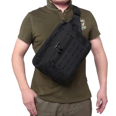 Tactical Sling Bag Shoulder Chest Belt Bag Waist Bag EDC Large Capacity Backpack • $19.99