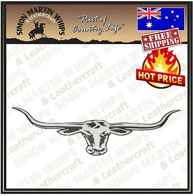 GENUINE LICENSED RM Williams Longhorn RMW Car Sticker Decal 70cm BLACK • $25.08