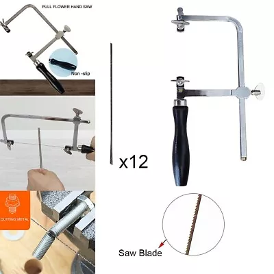 Adjustable Swiss Jewellers Piercing Saw Frame  Making Tool + 12 Saw Blade • $18.99