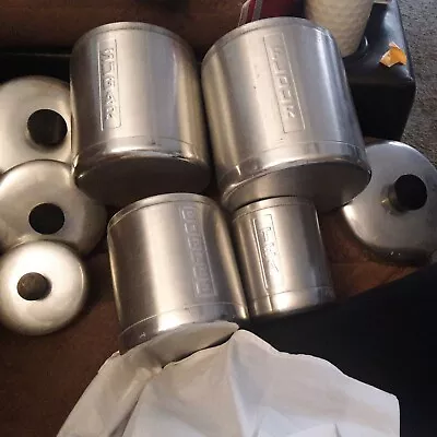 $19.99 • Buy Canisters  40's   Made In Italy Vintage Stainless 4 Pc Set MCM Retro