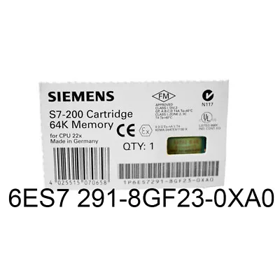 One Siemens New 6ES7291-8GF23-0XA0 In Box 6ES7 291-8GF23-0XA0 S7-200 64k Memory • $27.98