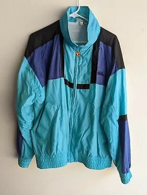 VTG Ellesse Full Zip Men's Windbreaker Jacket Vintage Teal Color Size 42 90s • $39.95