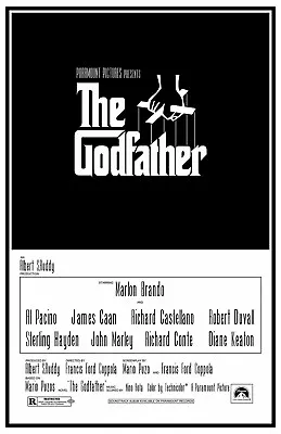 The Godfather Movie Poster (a) Marlon Brando : 11 X 17 Inches  • $13.96