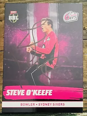 $1.49 • Buy Steve O’Keefe Signed Sydney Sixers 2016 KFC Big Bash BBL T20 Cricket Australia