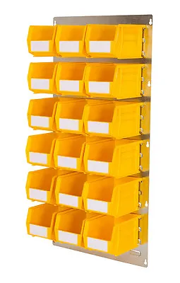 Louvre Panel Bin Kit 20 - Heavy Duty With 18 Workshop Plastic Parts Storage Bins • £73.69