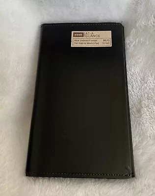 New 1980's  At -A -Glance Black Telephone Address Memo Pad Holder 70-543  *READ • $17.99