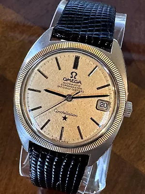 1969 OMEGA Constellation 168.027 Cal. 564 Gold Fluted Bezel Automatic Watch • $725