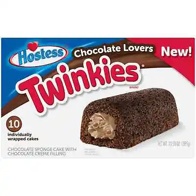 NEW Chocolate Lovers Twinkies Hostess 1 Box (10 Count) Snack Cakes • $12.89